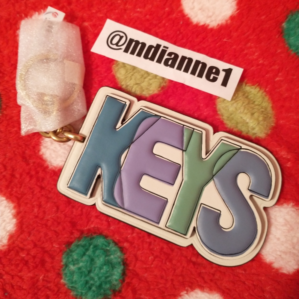 PRICE FIRM! Coach Signature Leather Keychain/Charm